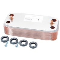 Теплообмінник ГВП Ariston Genus 24, 28, 35 kW, Clas 24, 28 kW арт. 65104333-65104263-65104451